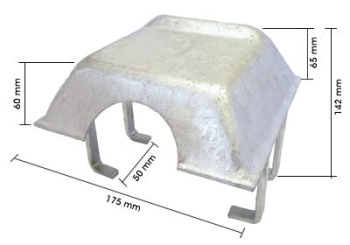Torauflaufschuh (Torstopper), ca. 175 x 175 mm, verzinkt